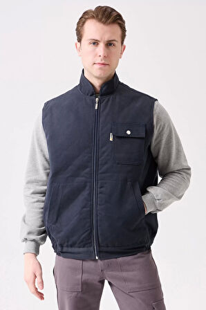 Kışlık Gabardin Yelek Erkek İş Güvenliği Galanthus Outdoor Sıcak Tutucu Rüzgar Geçirmez