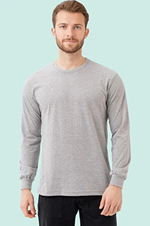 Uzun Kollu Tshirt 50 Pamuk Polyester Gaura Basic shirt Rahat Şık Tasarım Günlük Kombinler