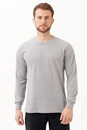 Uzun Kollu Tshirt 50 Pamuk Polyester Gaura Basic shirt Rahat Şık Tasarım Günlük Kombinler