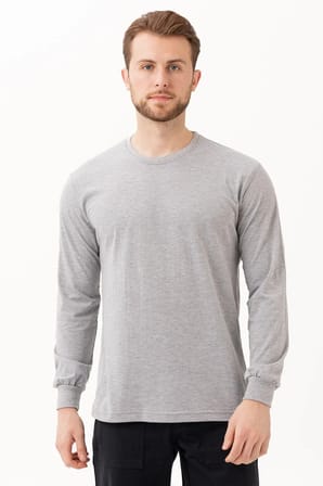 Uzun Kollu Tshirt 50 Pamuk Polyester Gaura Basic shirt Rahat Şık Tasarım Günlük Kombinler
