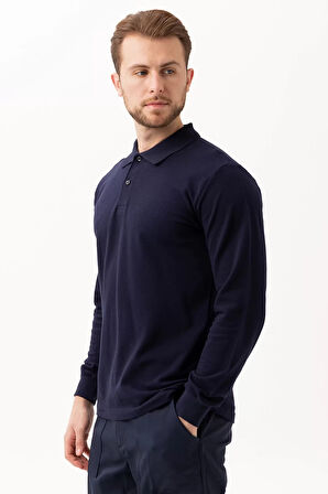 Polo Yaka Uzun Kollu Tshirt 100 Pamuk Padus shirt Şık Konforlu İş
