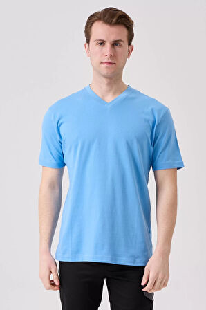 V Yaka 100 Pamuk Penye Tshirt Is Gvenligi Galanthus shirt Nefes Alabilir Rahat Şık Tasarım