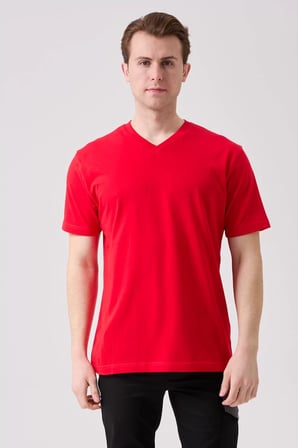 V Yaka 100 Pamuk Penye Tshirt Is Gvenligi Galanthus shirt Nefes Alabilir Rahat Şık Tasarım