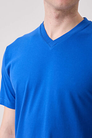 V Yaka 100 Pamuk Penye Tshirt Is Gvenligi Galanthus shirt Nefes Alabilir Rahat Şık Tasarım