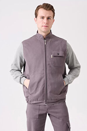 Kışlık Gabardin Yelek Erkek İş Güvenliği Galanthus Outdoor Sıcak Tutucu Rüzgar Geçirmez