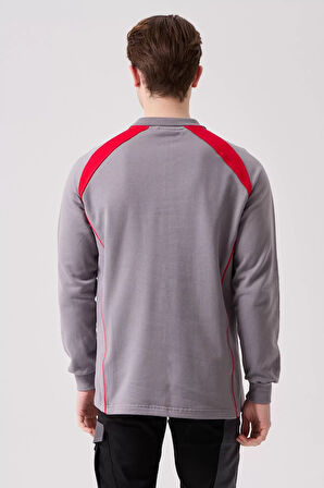 Polo Yaka Uzun Kollu Sweatshirt Detayli Is Giyim Vancelya Nefes Alabilir İş Günlük İçin