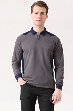 Polo Yaka Sweatshirt 100 Pamuk Kışlık Flora Rahat Kesim Pamuklu Günlük İş Kullanımı İçin