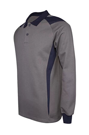 Polo Yaka Sweatshirt 100 Pamuk Kışlık Flora Rahat Kesim Pamuklu Günlük İş Kullanımı İçin