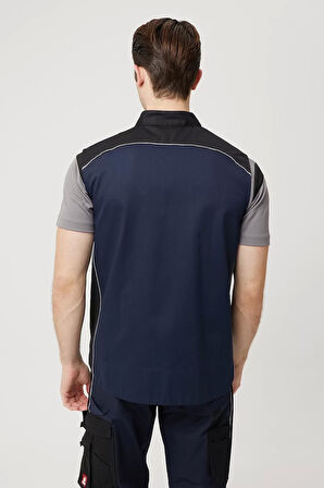 Yazlık İş Yeleği Polyester Gabardin Allium Outdoor Yelek Hafif Nefes Alabilir Fonksiyonel Cepli