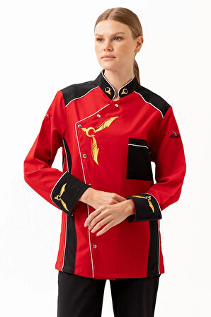 Aşçı Ceketi 75 Polyester Crenata Şef Şık Nefes Alabilir Mutfak Kullanımı İçin