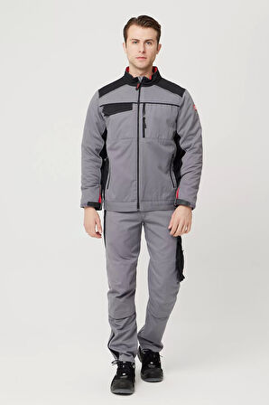 Kışlık Gabardin İş Güvenliği Mont Allium Havalarda Şıklık Koruma