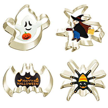 Halloween Kurabiye Kalıbı 4'lü Set-1