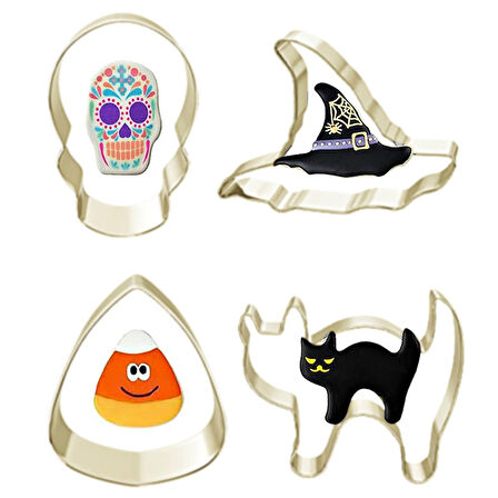 Halloween Kurabiye Kalıbı 4'lü Set-2