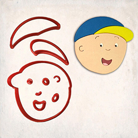 Caillou Detay Kurabiye Kalıp Seti 9’lu