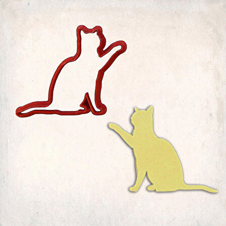 Kedi Kurabiye Kalıbı Şekillendirici Kopat