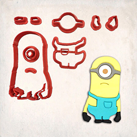 Despicable Me – Uzun Minion Detay Kurabiye Kalıp Seti 9’lu
