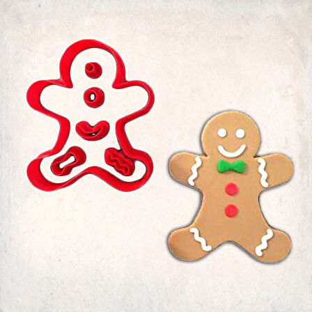 GingerMan Detay Kurabiye Kalıp Seti 6’lı