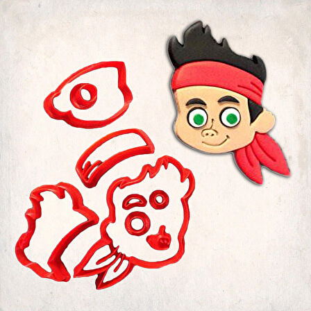 Neverland Pirates Jake Detay Kurabiye Kalıp Seti 9’lu