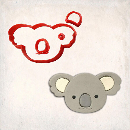 Koala Yüz Detay Kurabiye Kalıp Seti 4’lü