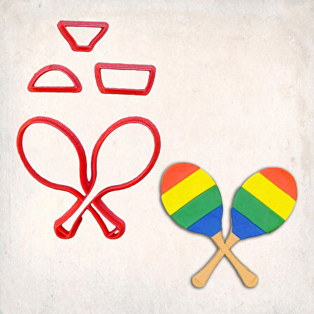 Maraca Detay Kurabiye Kalıp Seti 4’lü