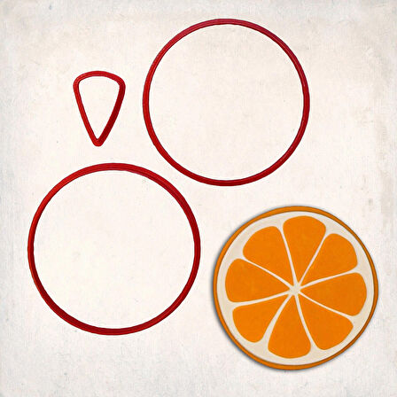 Portakal Detay Kurabiye Kalıp Seti 3’lü