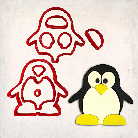 Penguen Detay Kurabiye Kalıp Seti 9’lu