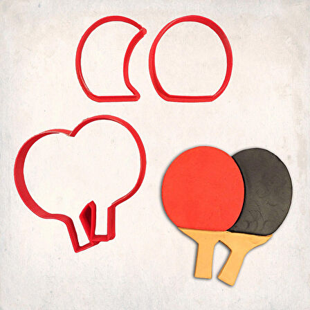 Ping Pong Detay Kurabiye Kalıp Seti 3’lü