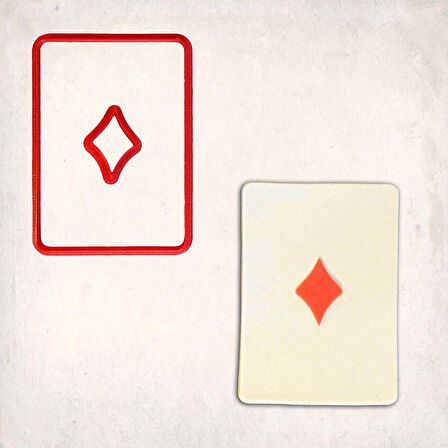 İskambil Karo Detay Kurabiye Kalıp Seti 2’li