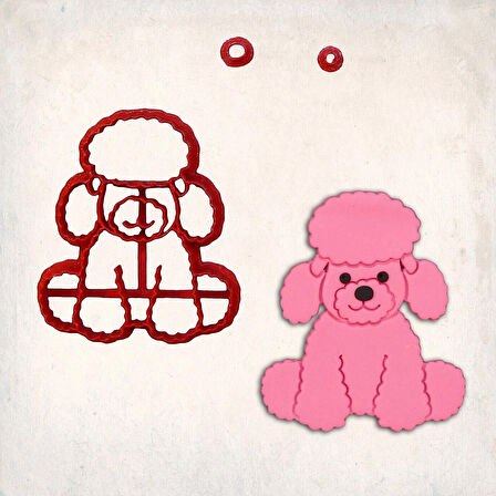 Kaniş Köpek Detay Kurabiye Kalıp Seti 3’lü