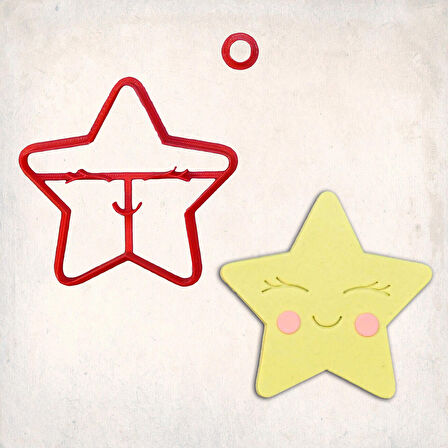 Gülen Yıldız Detay Kurabiye Kalıp Seti 2’li