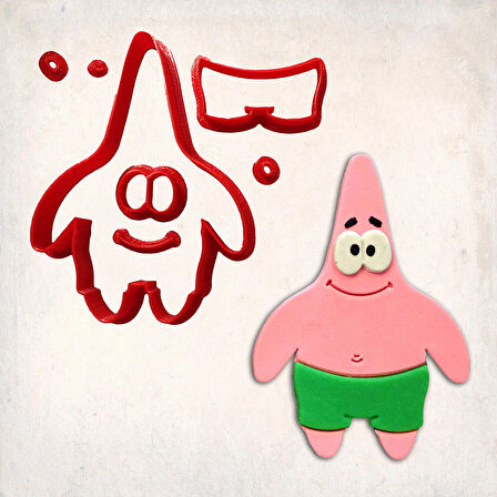 Sünger Bob Patrick Detay Kurabiye Kalıp Seti 7’li