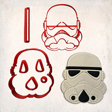 Star Wars Stormtrooper Detay Kurabiye Kalıp Seti 7’li