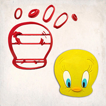 Tweety Kuş Detay Kurabiye Kalıp Seti 6’lı