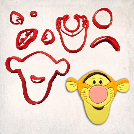 Winnie the Pooh Tigger Detay Kurabiye Kalıp Seti 8’li