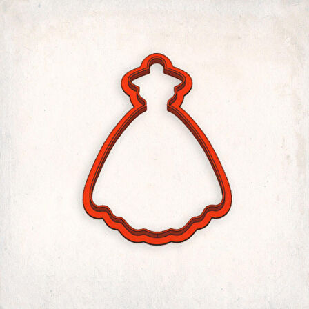 Abiye Elbise-3 Kurabiye Kalıbı Şekillendirici Kopat