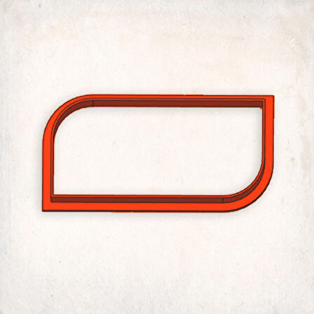 Raduslu Dörtgen Kurabiye Kalıbı Şekillendirici Kopat