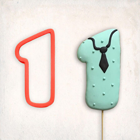 1 Rakam Kurabiye Kalıbı Şekillendirici Kopat