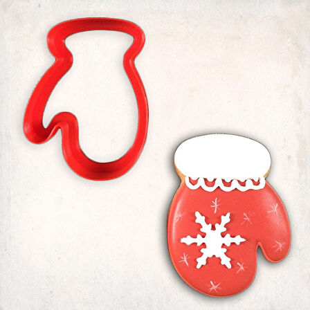 Eldiven Noel Kurabiye Kalıbı Şekillendirici Kopat