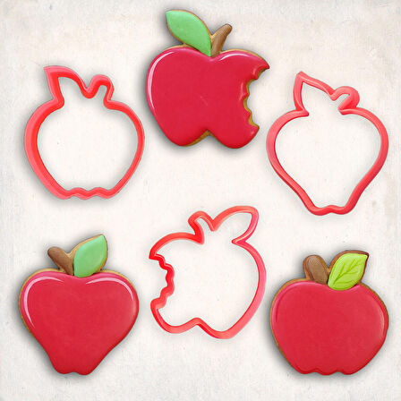 Elma Kurabiye Kalıp Set 3’lü