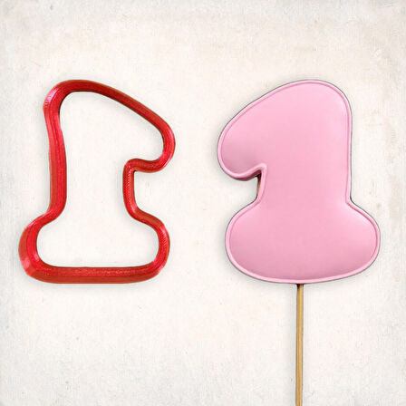 Tombul 1 Rakam Kurabiye Kalıbı 8 cm