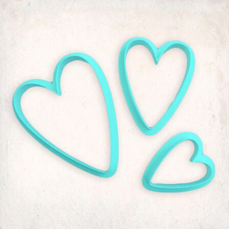 Kalp Kurabiye Kalıp Seti 3’lü