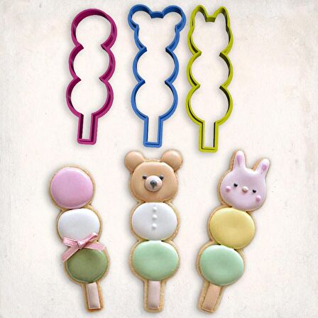 Dondurma Ayıcık Tavşan Kurabiye Kalıp Seti 3’lü