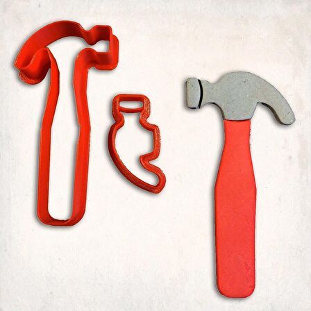 Çekiç Detay Kurabiye Kalıp Seti 2'li