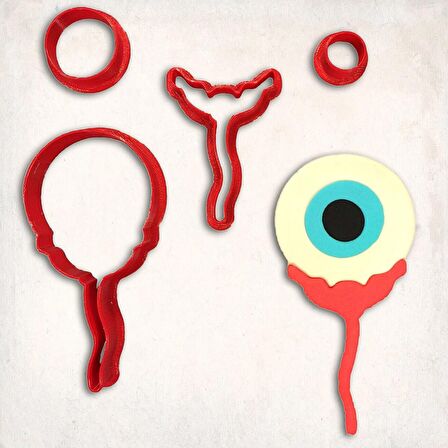 Eye Ball Detay Kurabiye Kalıp Seti 4’lü