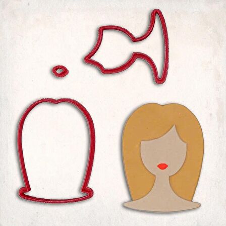 Kadın Başı Detay Kurabiye Kalıp Seti 3’lü