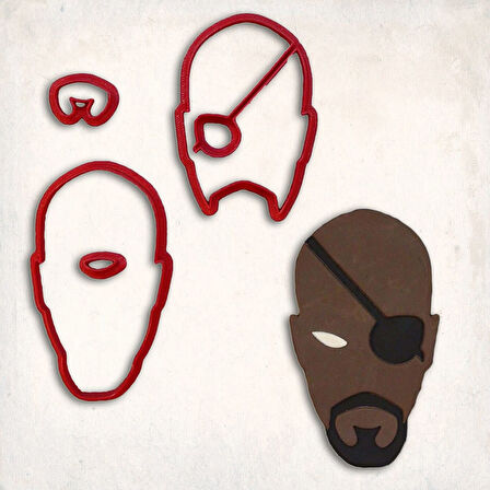 Avengers Nick Fury Detay Kurabiye Kalıp Seti 5’li