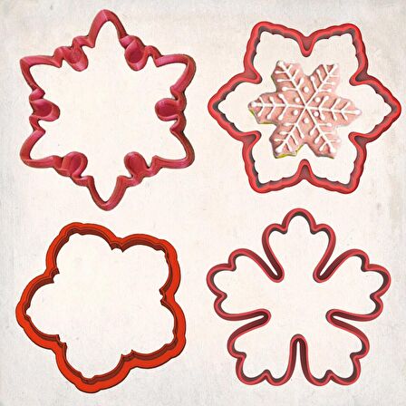 Kartanesi Kurabiye Kalıp Set 4'lü