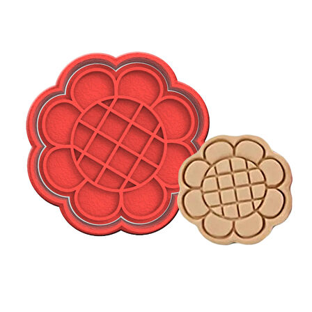 Çiçek Kurabiye Kalıbı Şekillendirici Kopat 2 parça