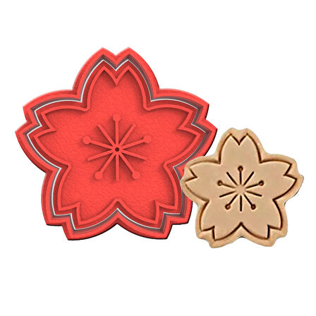 Çiçek Kurabiye Kalıbı Şekillendirici Kopat 2 parça