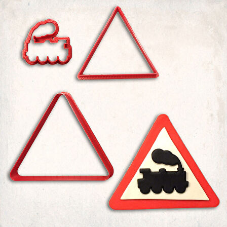 Tren İşareti Detay Kurabiye Kalıp Seti 3’lü